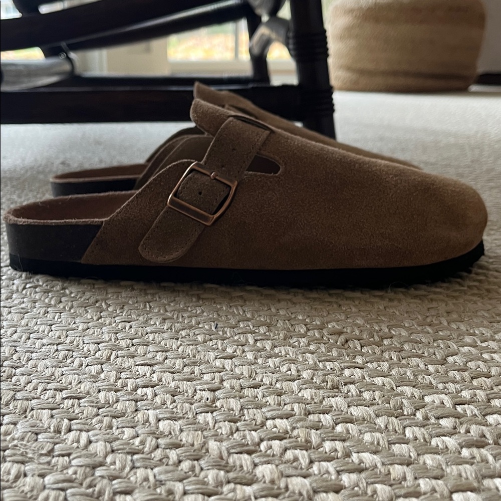 Men’s Tan Suede Birkenstock Boston lookalikes from Natura Selection. Size 10 US - Picture 4 of 7